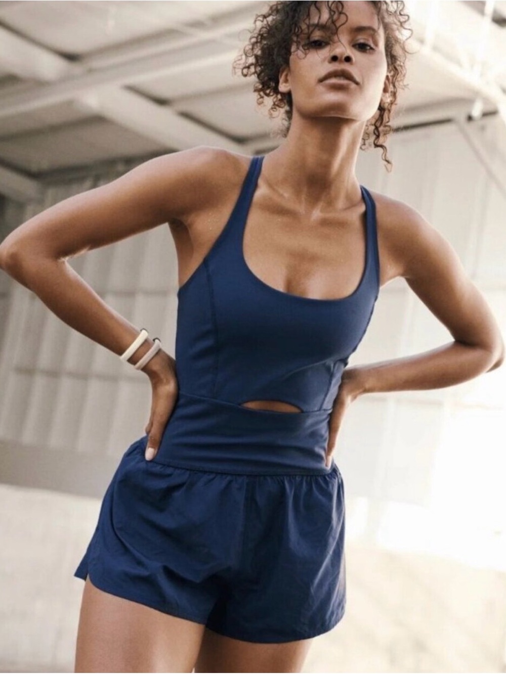 FP Movement by Free People Navy Blue Righteous Runsie